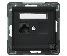 Ospel Kompiuterių lizdai Single sonata RJ45 5E juoda metalo (GPK -1R / K / m / 33)