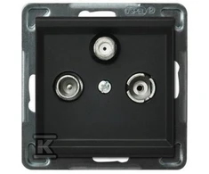 Ospel SONATA RTV DATA antenos lizdas, juodas metalinis GPA-RD/m/33