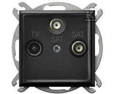 Ospel ARIA RTV-SAT lizdas su dviem SAT išėjimais juodo metalo GPA-U2S / m / 33