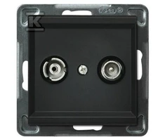 Ospel Sonata RTV antenos lizdai, praeinantys 10 dB juodo metalo (GPA-10RP / m / 33)