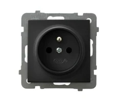 Ospel GP-1GZ/M/33 AS Viengubas lizdas su įžeminimu, juodos spalvos metalinis GP-1GZ/m/33