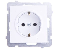 Ospel GP-1RS/m/00 SONATA Lizdas su Schuko lizdu, baltas GP-1RS/m/00