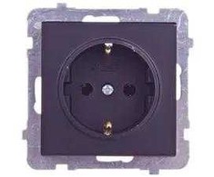 Ospel GP-1RS/m/33 SONATA Lizdas su Schuko, juodas, metalinis, su vienu kontaktu, GP-1RS/m/33