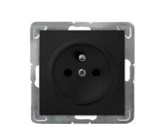 Ospel GP-1YZ/m/33 IMPRESJA Viengubas lizdas su įžeminimu, juodos spalvos metalinis GP-1YZ/m/33