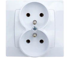 Ospel GP-2SZ/00 KARO Lizdas podwójne su/u balta GP-2SZ/00