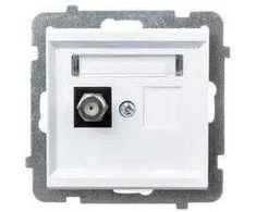 Ospel GPA-1RF/m/75 SONATA F tipo antenos lizdas, viengubas matinės baltos spalvos GPA-1RF/m/75
