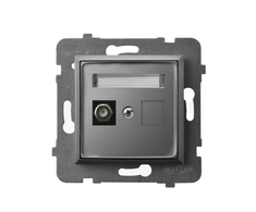 Ospel GPA-1UF/m/70 ARIA F tipo antenos lizdas, viengubas matinės pilkos spalvos GPA-1UF/m/70