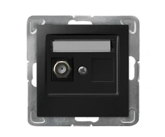 Ospel GPA-1YF/m/33 IMPRESJA Viengubas F tipo antenos lizdas, juodos spalvos metalinis GPA-1YF/m/33