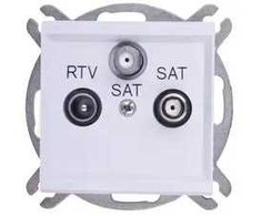 Ospel GPA-R2S/m/00 SONATA RTV-SAT-SAT antenos lizdas, baltas GPA-R2S/m/00