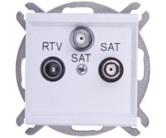 Ospel GPA-R2S/m/00 SONATA RTV-SAT-SAT antenos lizdas, baltas GPA-R2S/m/00