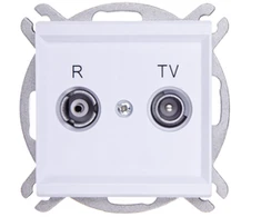 Ospel GPA-RK/m/75 SONATA RTV terminalo lizdas, baltas matinis GPA-RK/m/75