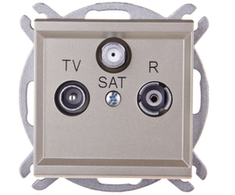 Ospel GPA-RS/m/39 SONATA RTV-SAT antenos lizdas, šampano spalvos aukso spalvos GPA-RS/m/39