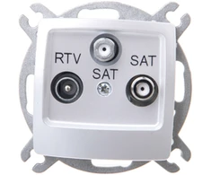 Ospel Karo RTV-SAT antenos lizdas sidabro perlas (GPA-S2S / m / 43)