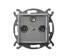 Ospel GPA-US/m/70 ARIA RTV-SAT jungties lizdas, matinės pilkos spalvos GPA-US/m/70