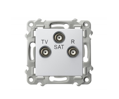 Ospel GPA-ZS/m/00 SZAFIR RTV-SAT terminalo lizdas, baltas GPA-ZS/m/00
