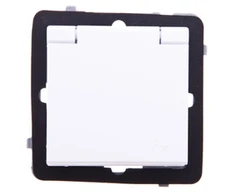 Ospel Sonata hermeticsonata single baltas su / u 16A IP44 su diafragma, balta atvartu (GPH-1RZP / m / 00 / w)