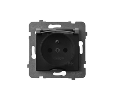 Ospel ARIA Purslams atsparus lizdas su IP44 permatomu dangteliu pilkas matinis GPH-1UZ/m/70/d