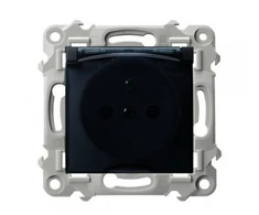 Ospel GPH-1ZZ/m/33/d SZAFIR Lizdas, atsparus purslams, su įžeminimu, IP-44, permatomas dangtelis, juodos spalvos, metalinis GPH-1ZZ/m/33/d