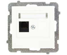 Ospel GPK-1G/K/m/27 AS Viengubas kompiuterio lizdas RJ45 cat.5e MMC ecru GPK-1G/K/m/27