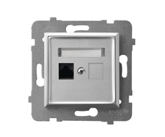 Ospel GPK-1U/K/m/18 ARIA Viengubas kompiuterio lizdas, kat. 5e MMC sidabrinis GPK-1U/K/m/18