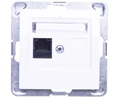 Ospel GPK-1Y/K/m/00 IMPRESJA Vienas kompiuterio lizdas RJ45 kat.5e MMC baltas GPK-1Y/K/m/00