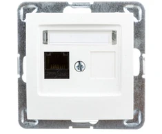 Ospel GPK-1Y/K/m/27 IMPRESJA Vienas kompiuterio lizdas RJ45 kat.5e MMC ecru GPK-1Y/K/m/27