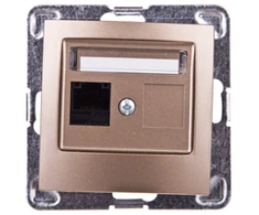 Ospel Kompiuterių lizdai Vieno įspūdžio RJ45 5E aukso metalo (GPK -1Y / K / m / 28)