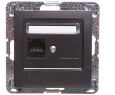 Ospel GPK-1Y/K/m/50 IMPRESJA Vienas kompiuterio lizdas RJ45 kat.5e MMC antracitas GPK-1Y/K/m/50