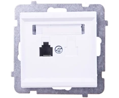 Ospel GPT-1R/m/75 SONATA Vienvietis telefono lizdas matinis baltas GPT-1R/m/75