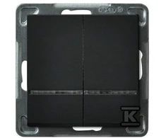 Ospel Sonata 16AX IP20 žvakidės jungtis su juodu metaliniu apšvietimu (LP-2RS / m / 33)