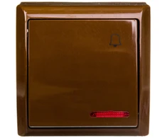 Ospel ŁN-6BS/24 BIS Mygtukas /skambutis/ su foniniu apšvietimu, raudonas ŁN-6BS/24