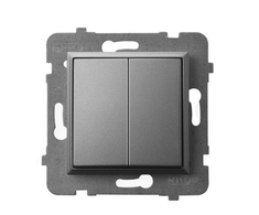 Ospel ŁP-10U/m/70 ARIA Dviguba laiptų jungtis, matinė pilka ŁP-10U/m/70