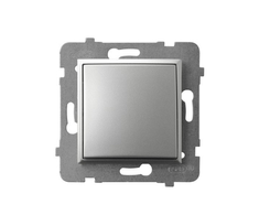 Ospel ŁP-1U/m/18 ARIA Vienpolis jungiklis, sidabrinis ŁP-1U/m/18