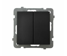 Ospel ŁP-2G/m/33 AS Dviejų grupių žvakidžių jungiklis juodas metalinis ŁP-2G/m/33