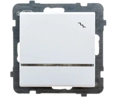Ospel ŁP-3RS/m/75 SONATA Laiptų jungiklis su mėlynu foniniu apšvietimu, baltas matinis ŁP-3RS/m/75