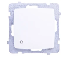 Ospel ŁP-5S/m/00 KARO Mygtukas /šviesa/ balta ŁP-5S/m/00