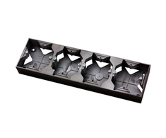 Ospel PNP-4U/33 ARIA Keturguba instaliacinė dėžutė, juodos spalvos metalinė PNP-4U/33