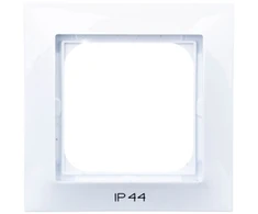 Ospel RH-1Y/00 IMPRESJA Vienas rėmelis IP44 jungikliams balta RH-1Y/00