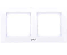 Ospel RH-2Y/00 IMPRESJA Dvigubas rėmas IP44 jungikliams balta RH-2Y/00