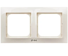 Ospel RH-2Y/27 IMPRESJA Dvigubas rėmas IP44 jungikliams ecru RH-2Y/27