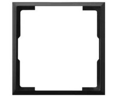 Ospel RO-2U/33 ARIA Dekoratyvinis rėmelis lizdams: pavieniams kištukams, duomenų perdavimo lizdams ir šviesos reguliatoriams, juodos metalinės spalvos RO-2U/33