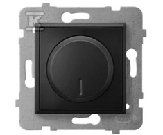 Ospel ARIA Universalus reguliatorius, skirtas kaitrinėms, halogeninėms ir LED apkrovoms, juodas metalinis ŁP-8UL2/m/33
