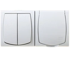 Ospel žvakidės jungtis + lizdas Madera hermetika IP44 balta (ZH-NŁ2G / 00 / w)
