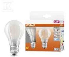 Šviesos diodų lemputė OSRAM STAR, LED, 7 W, atitinka 60 W, E27, 806 lm, 4000 K, 2 vnt.