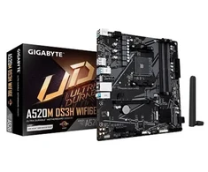Pagrindinė plokštė Gigabyte A520M DS3H WiFi6E (A520,AM4,mATX,DDR4)
