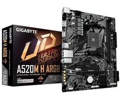 Pagrindinė plokštė GIGABYTE A520M H ARGB płyta główna AMD A520 Socket AM4 micro ATX