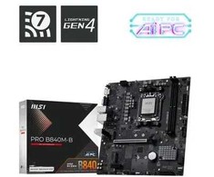 MSI PRO B840M-B AMD B840 pagrindinė plokštė su AM5 lizdu, micro ATX