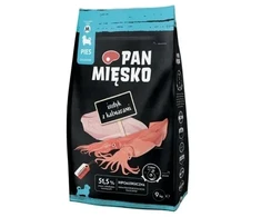 PAN MIĘSKO kalakutiena with squid Puppy M - dry dog food - 9kg