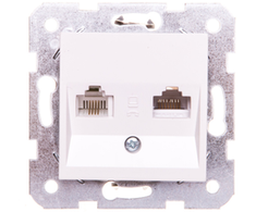 Panasonic Viko KARRE Elektroninis lizdas RJ11 / RJ45 kat 5E, baltas (90963635)