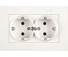 Panasonic Karre potinkinis kištukinis lizdas dvigubas (Schuko, IP20), baltas (90967056)